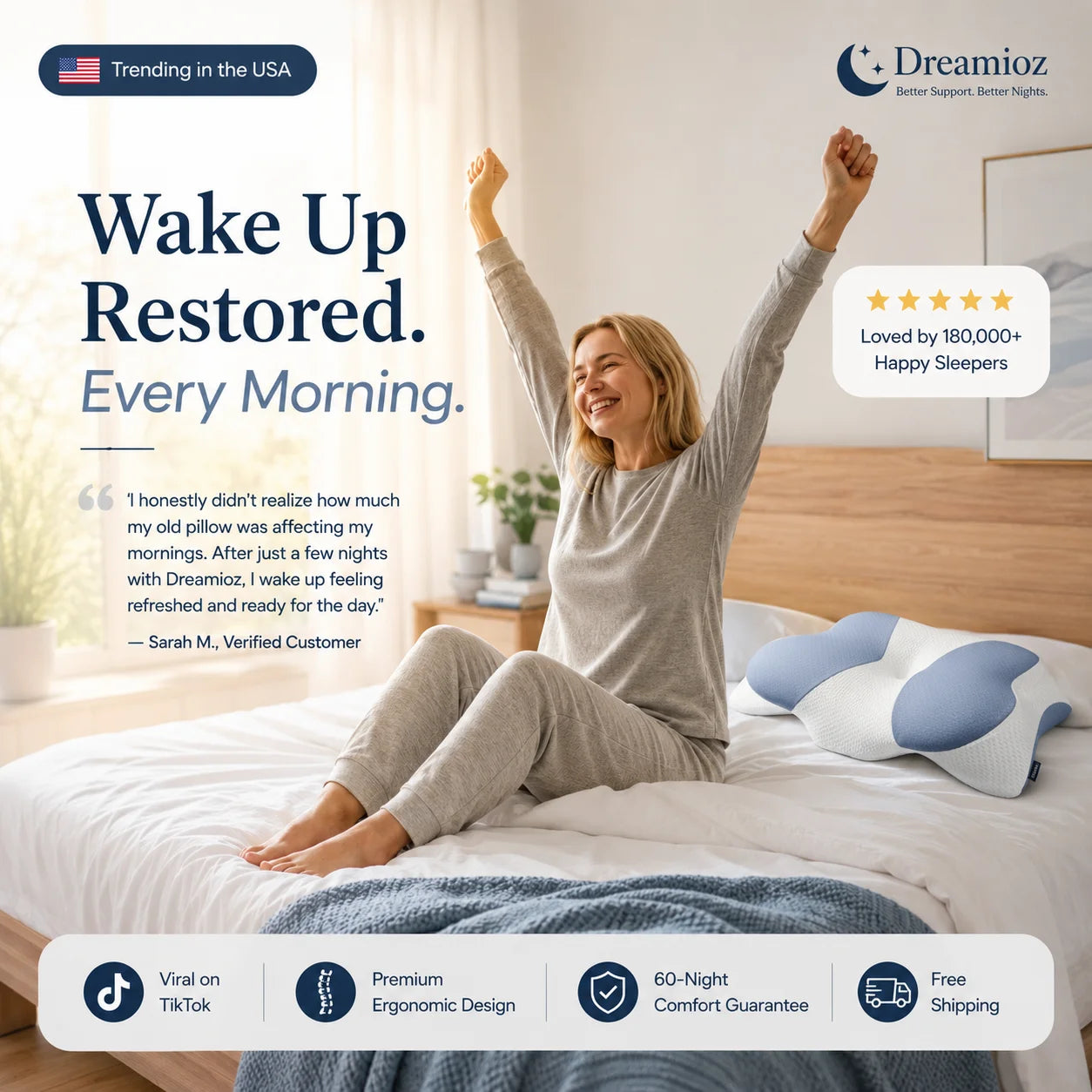 Dreamioz™ Restore Neck Pillow